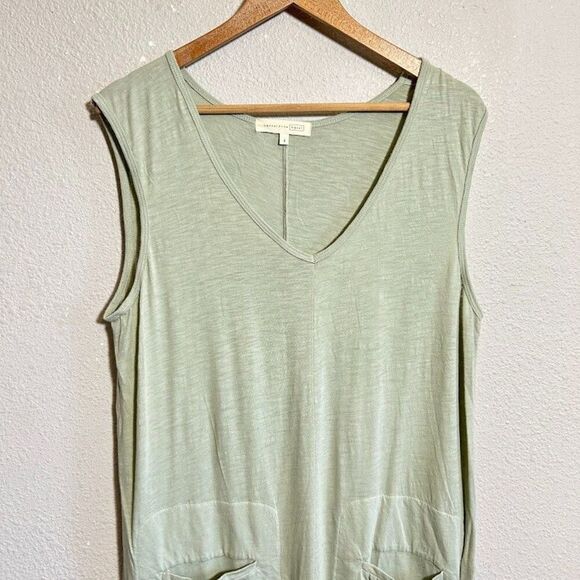Hansel From Basel Avalon Romper Jumpsuit 2 US 8-10 Sage Green Sleeveless Cotton - Picture 4 of 8